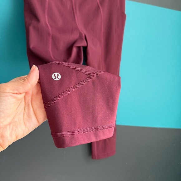 Lululemon Athletica Burgundy Leggings - Picture 4 of 10